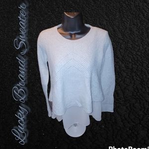 Lucky Brand Sweater w/ Shear tank underneath Sz L